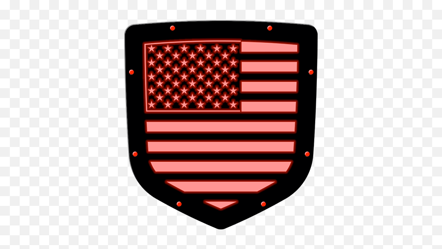 Illuminated American Flag Tailgate Emblem - Main Event Emblems Emblem Png,American Flag Logo