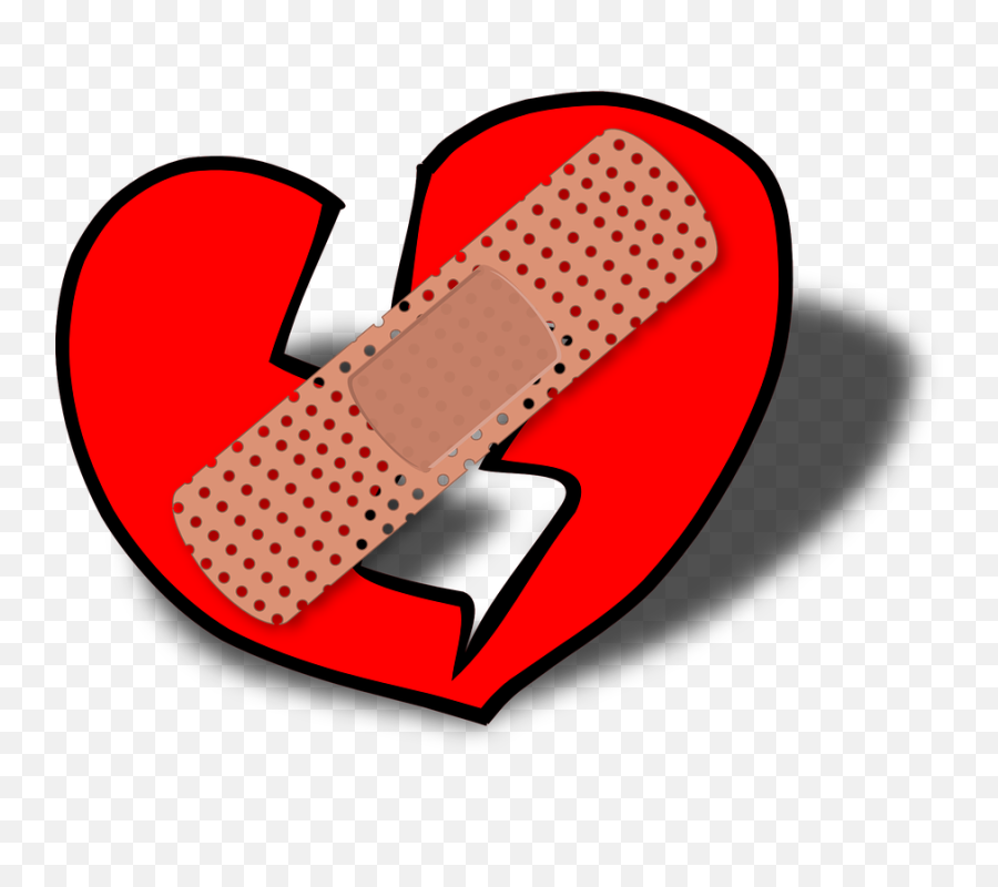 Image Of Bandaid 4 Patched Broken Heart - Clip Art Band Aid Png,Bandaid Png