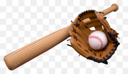Transparent Background Baseball Mitt Clipart - Bat And Glove png
