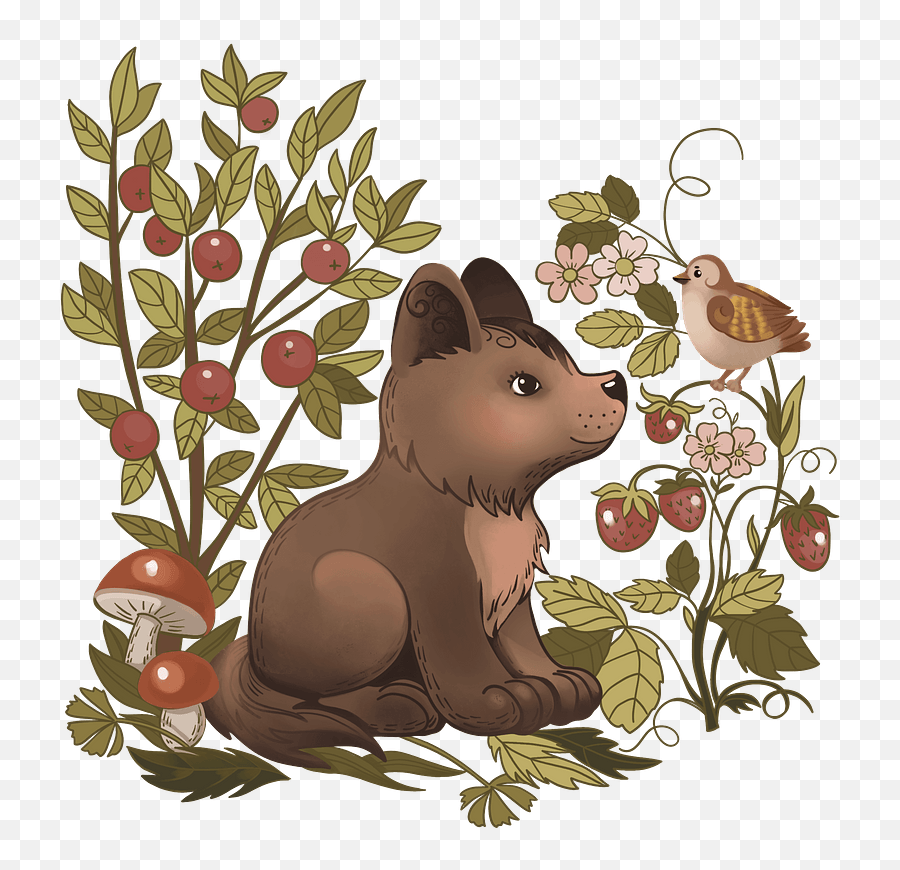 Puppy In The Forest Clipart Free Download Creazilla - Wald Clipart Free Hohe Auflösung Png,Forest Clipart Png