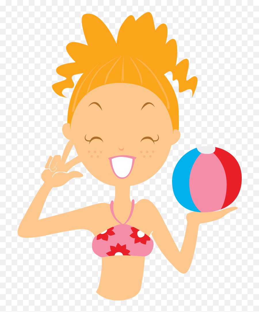 Beach Girl Ball Icon Iconset Dapino - Png Cartoon Beach Girl,Beach Png