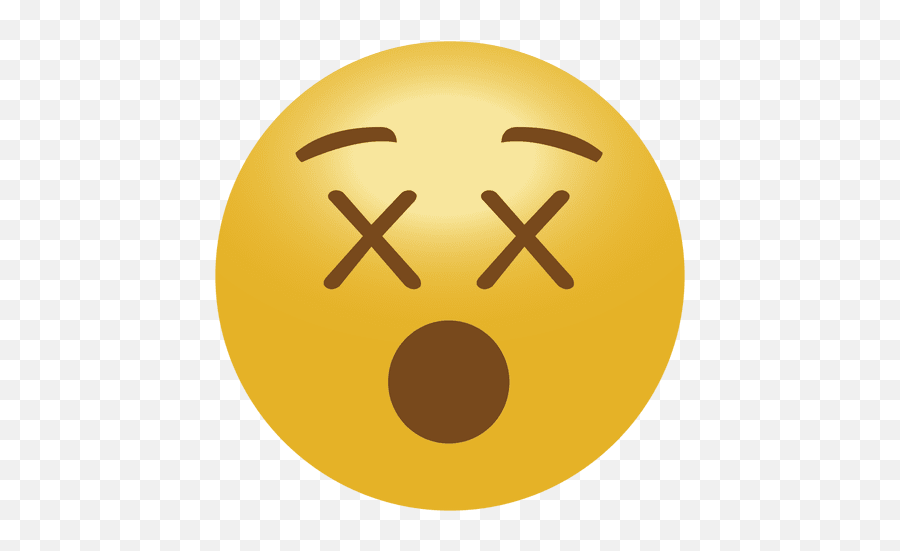 Dead Emoji Emoticon - Circle Png,Shocked Emoji Transparent