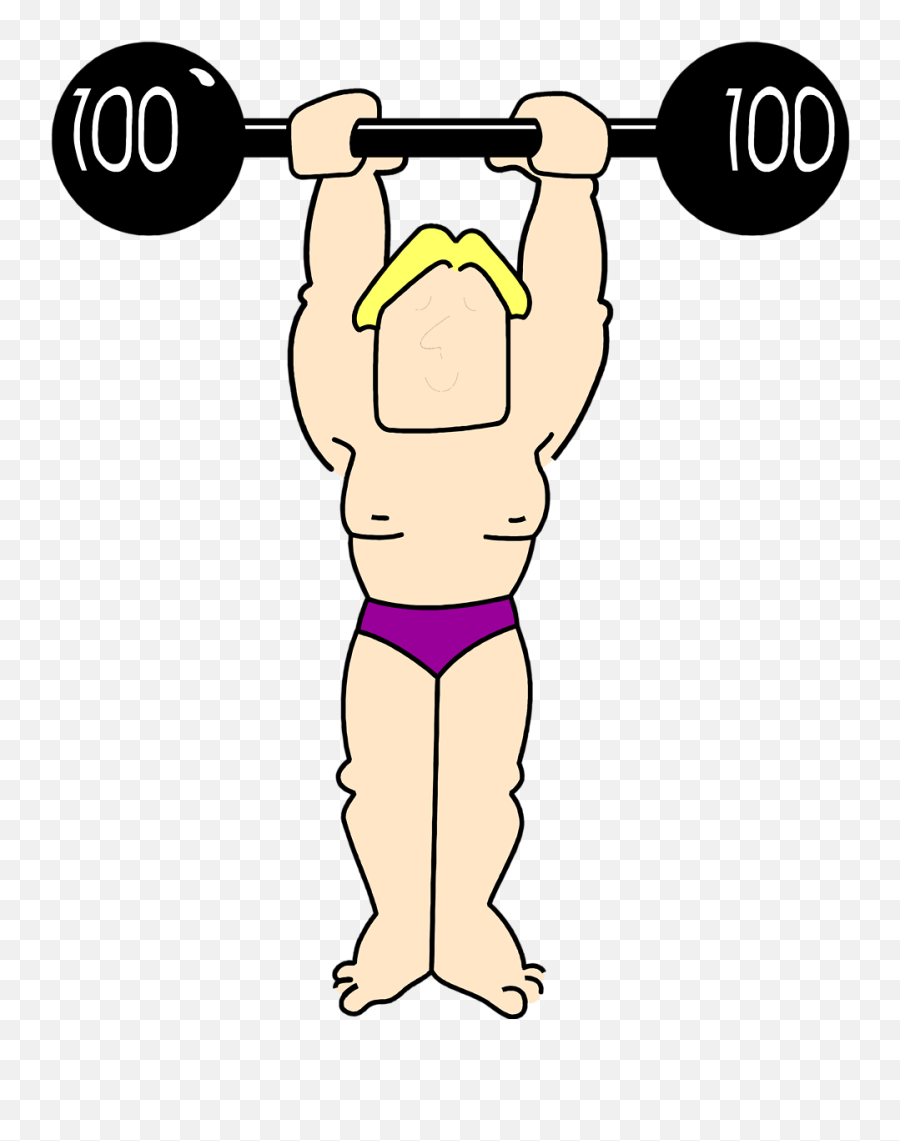 Gym Clipart Lift Weight Transparent Free - Guy Lifting Weights Cartoon  Transparent Background Png,Weights Transparent - free transparent png  images 