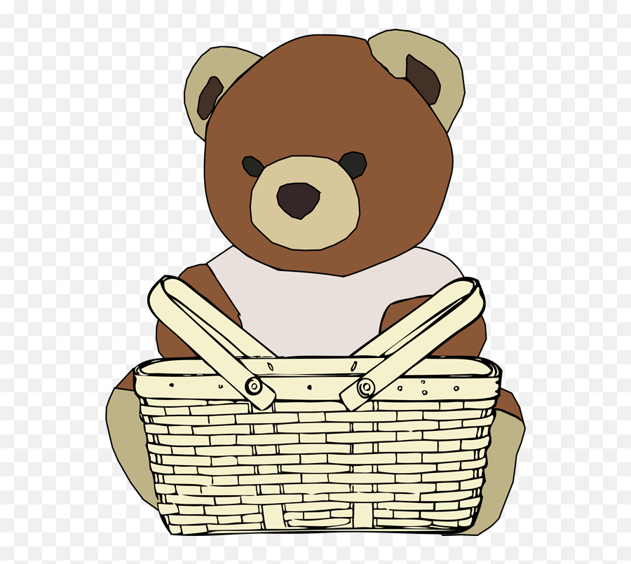 Teddy Bear Silhouette Png - Basket Clip Art,Bear Silhouette Png
