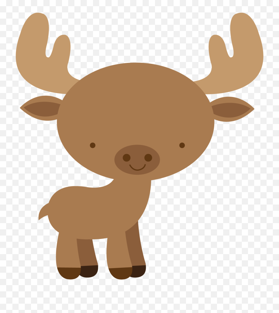 Woodland Deer Png U0026 Free Deerpng Transparent - Cute Moose Clipart,Baby Deer Png