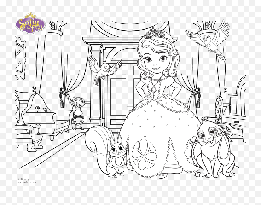 Cumpleaños Decorado De Princesa Sofía Tips Madre - Coloring Sofia The First Png,Princesa Sofia Png