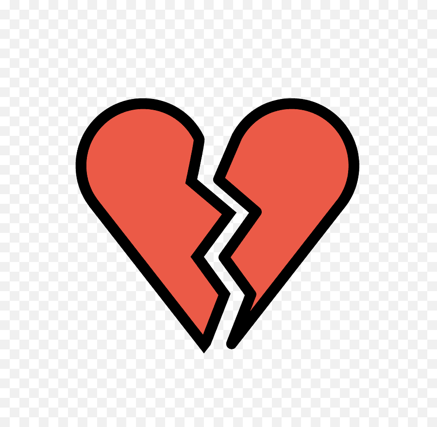 Broken Heart Emoji - Svg Png,Red Heart Emoji Png