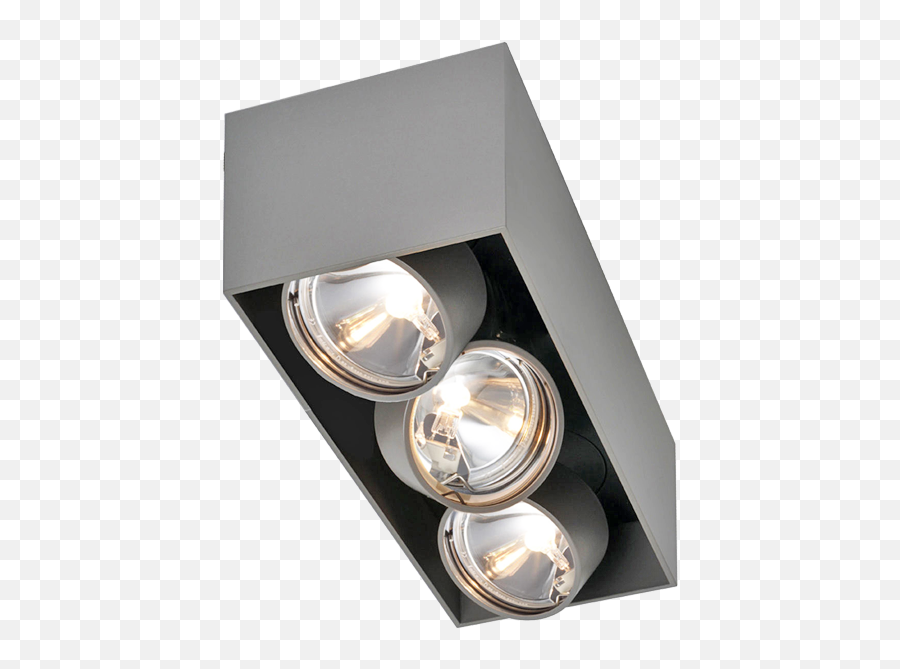Triple Surface Mounted Spotlight Box Grey - Spot Light Surface Mounted Png,Spot Light Png