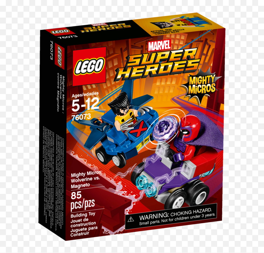 76073 Mighty Micros Wolverine Vs Magneto - Brickipedia Lego Mighty Micros Marvel Png,Magneto Png