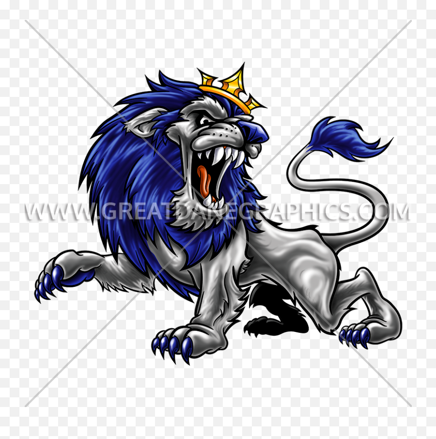 Roaring Lion Cartoon Mascot Production Ready Artwork For T - Cartoon Png,Lion Roar Png