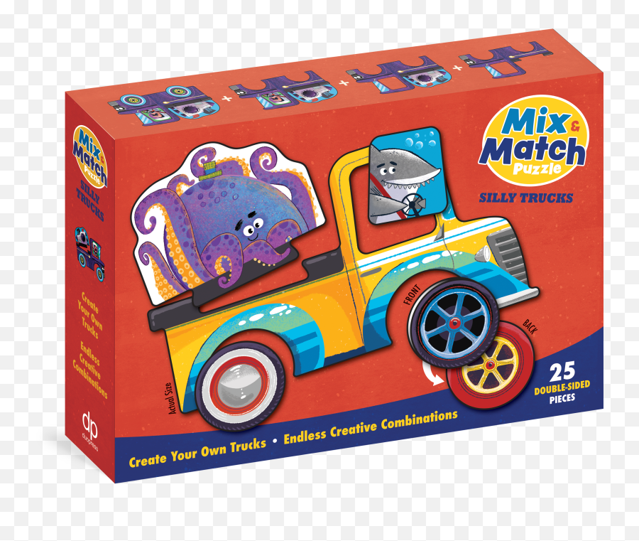 Mix U0026 Match Puzzle Silly Trucks - Fisher Price Mix Match Puzzle Png,Jigsaw Png