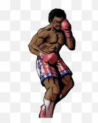 Apollo Creed - Cartoon Rocky Balboa Drawing Png,Rocky Balboa Png