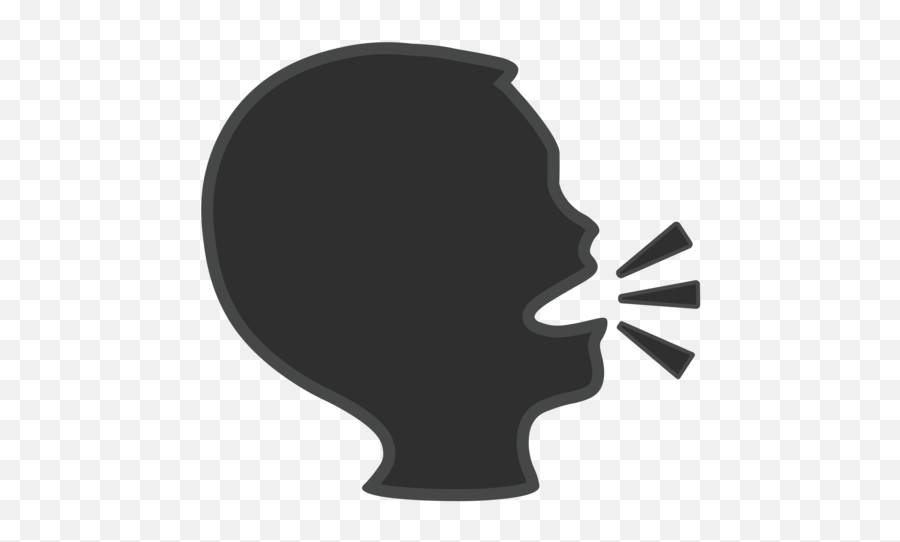 Speaking Head Emoji - Emoji Cabeza Parlante Png,People Talking Silhouette Png