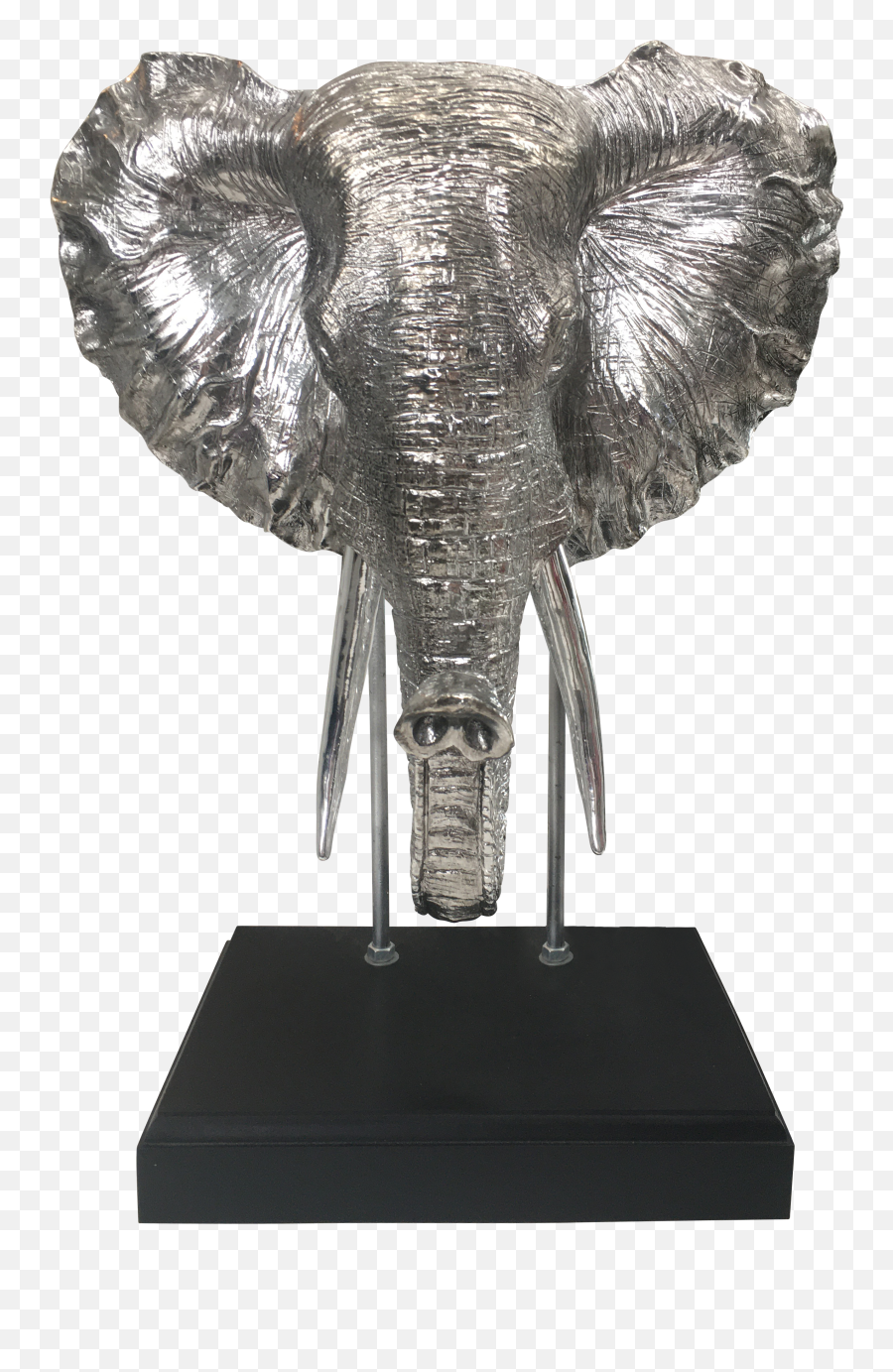 Aged Silver Elephant Head - Artifact Png,Elephant Head Png