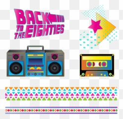 Eighties Boombox Retro - 1980s png