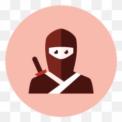 Ninja Free Icon Of Kameleon Red Round - png