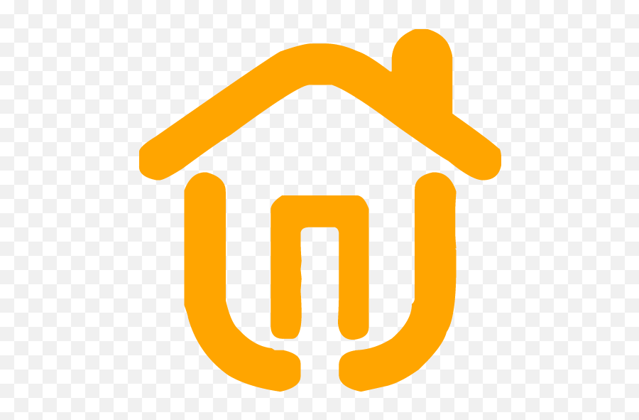 Orange House 2 Icon - Icon Png,House Icon In Circle