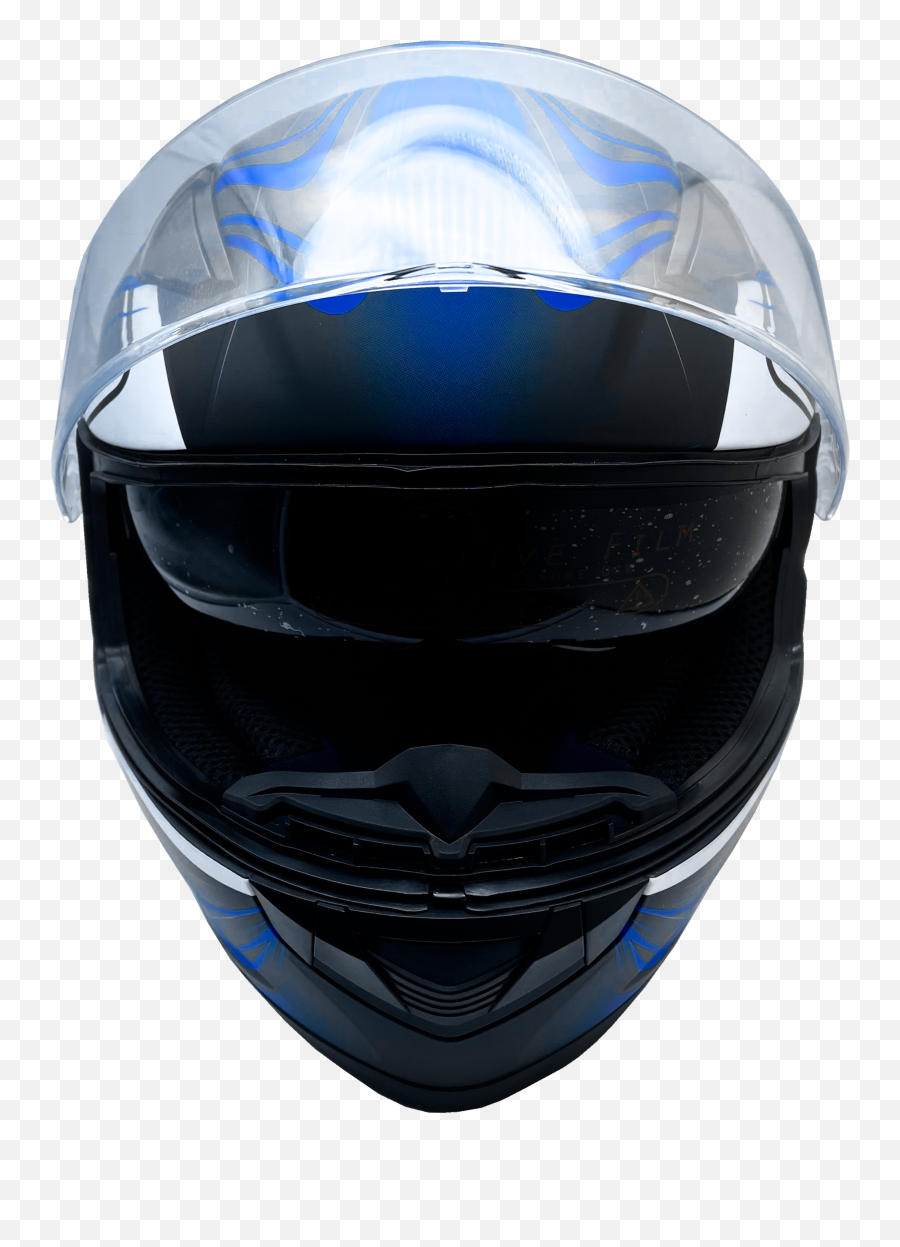Adult Full Face Blue Snowmobile Helmet W Electric Heated Shield