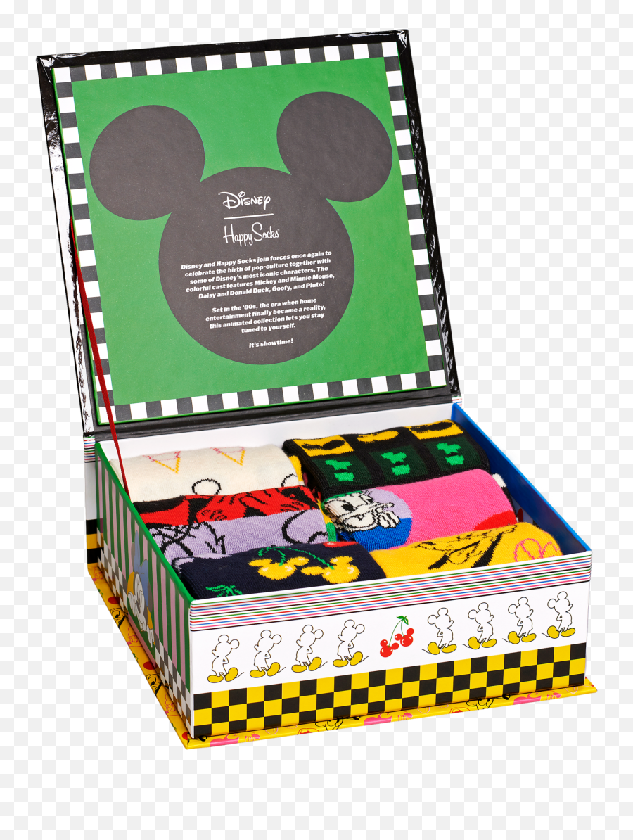 Socks Gift Set 6pc Disney Happy - Xdny10 0200 Png,Disney Mickey Mouse Icon Serving Set