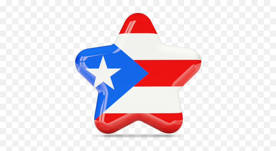 Star Icon Illustration Of Flag Puerto Rico - Puerto Rico Flag In A Star Png,Puerto Rico Flag Icon