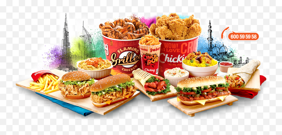 Fast Food Junk Hamburger Fried Chicken Kfc - Fast Food Transparent Junk Food Png,Kfc Png