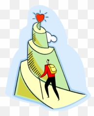 Man Climbing A Mountain - Clipart Full png