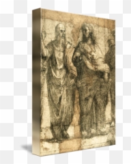 Platon And Aristotle By - Carving Png,Aristotle Png