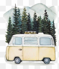 Camper Van Wanderlust Camping Travel Png