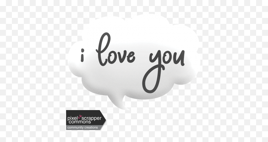 Speech Bubble - I Love You Graphic By Gina Jones Pixel Love You Speech Bubble Png,Word Bubble Png