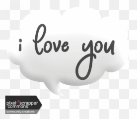 Speech Bubble - i love you graphic by Gina Jones Pixel Love You Png