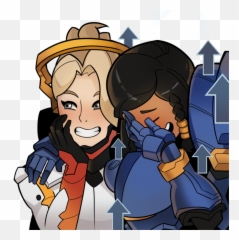 Overwatch Mercy And Pharah - Meme png