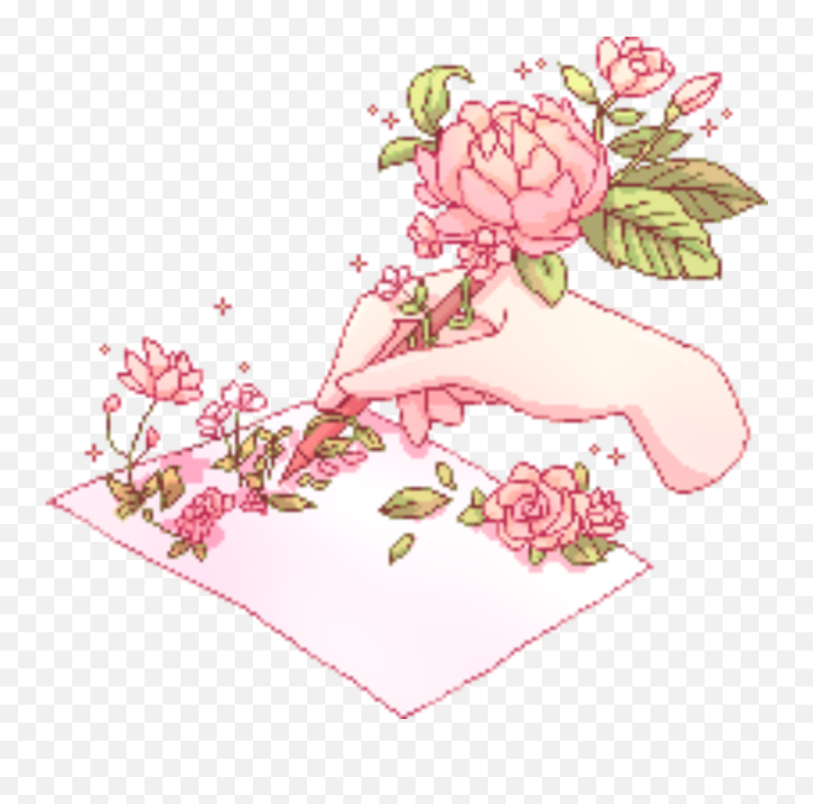Kawaii Pixels Tumblr Flower Png - Kawaii Transparent Aesthetic Pixel Art,Flower Png Tumblr