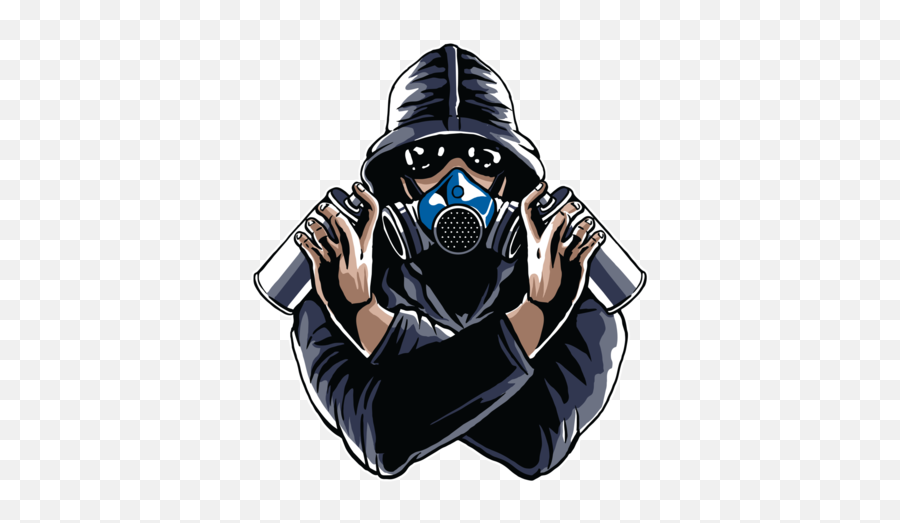 Wearing Gas Mask Anarchy T - Graffiti Gas Mask Png,Gas Mask Logo