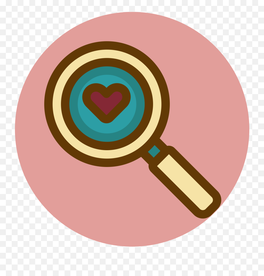 Heart Love Magnify Searching - Circle Png,Searching Png
