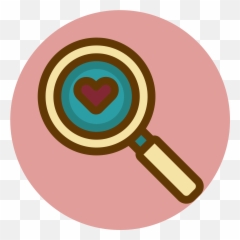 Heart Love Magnify Searching - Circle Png,Searching Png