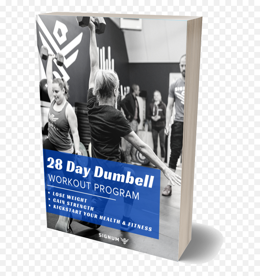 28 Day Dumbbell Workout Program - Banner Png,Dumbbell Transparent Background