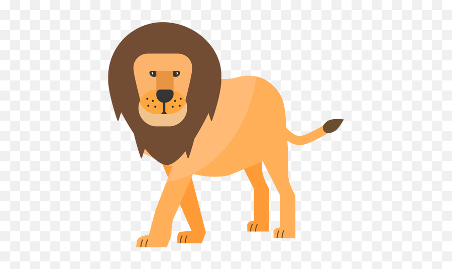 Lion King Tail Mane Flat - Transparent Png U0026 Svg Vector File Lion Flat Illustration,Lion Png Transparent