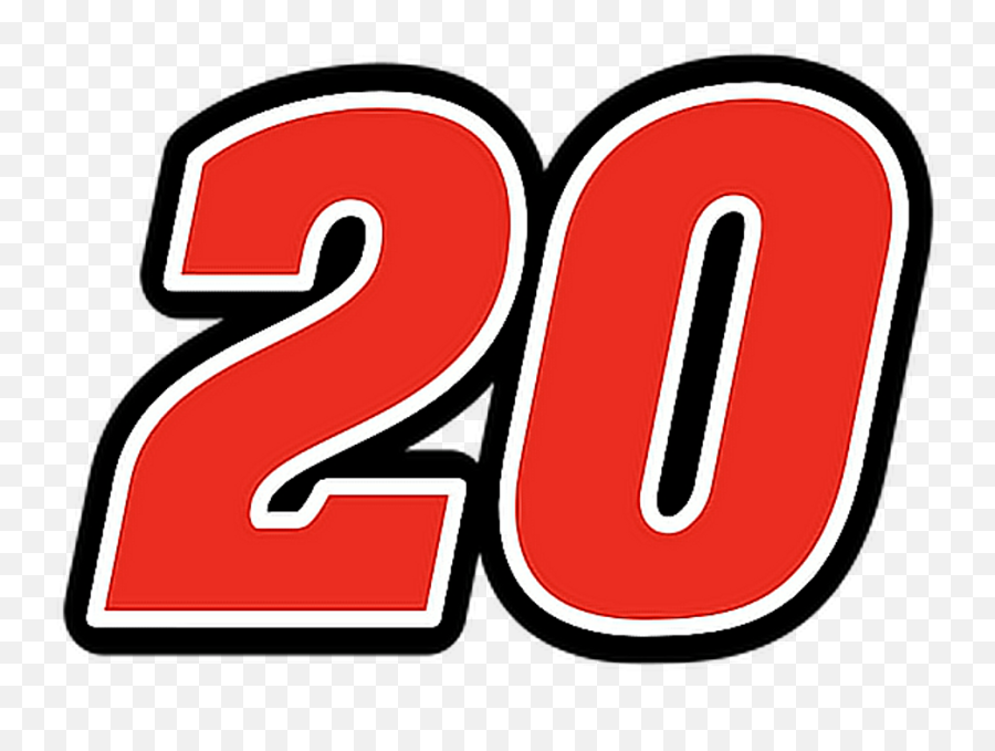 Nascar Font 20 Number Red Rojo Numeral - Nascar 20 Clipart Png,Nascar Png