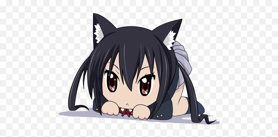 Download Girlcat Discord Emoji - Anime Cat Chibi Girl Full Anime Discord Emojis Gif Png,Cat Emoji Png