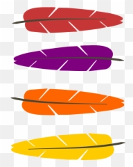 Download Eagle Feather Clipart - Colorful Art Feathers png