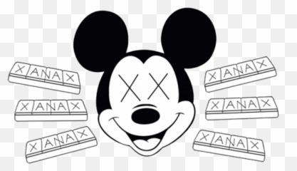 Xanax Drawing - Trippy Mickey Mouse Drawings Png,Xanax Png