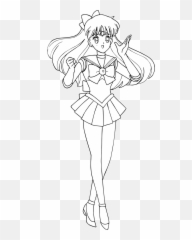 Sailor Venus Coloring Pages Full Size Png Download Seekpng - Sailor Moon Colouring Venus,Sailor Venus Png