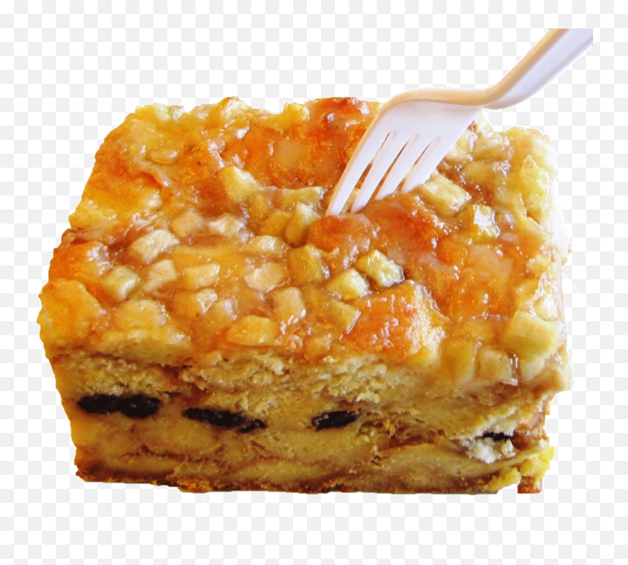 Slice Of Cake Png - Bread Pudding Slice With Fork Fruit Fresh,Pudding Png