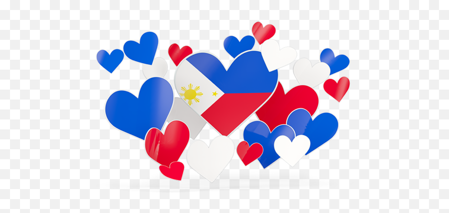 Flying Heart Stickers Illustration Of Flag Philippines - Bandera De Venezuela En Forma De Corazon Png,Philippines Flag Png