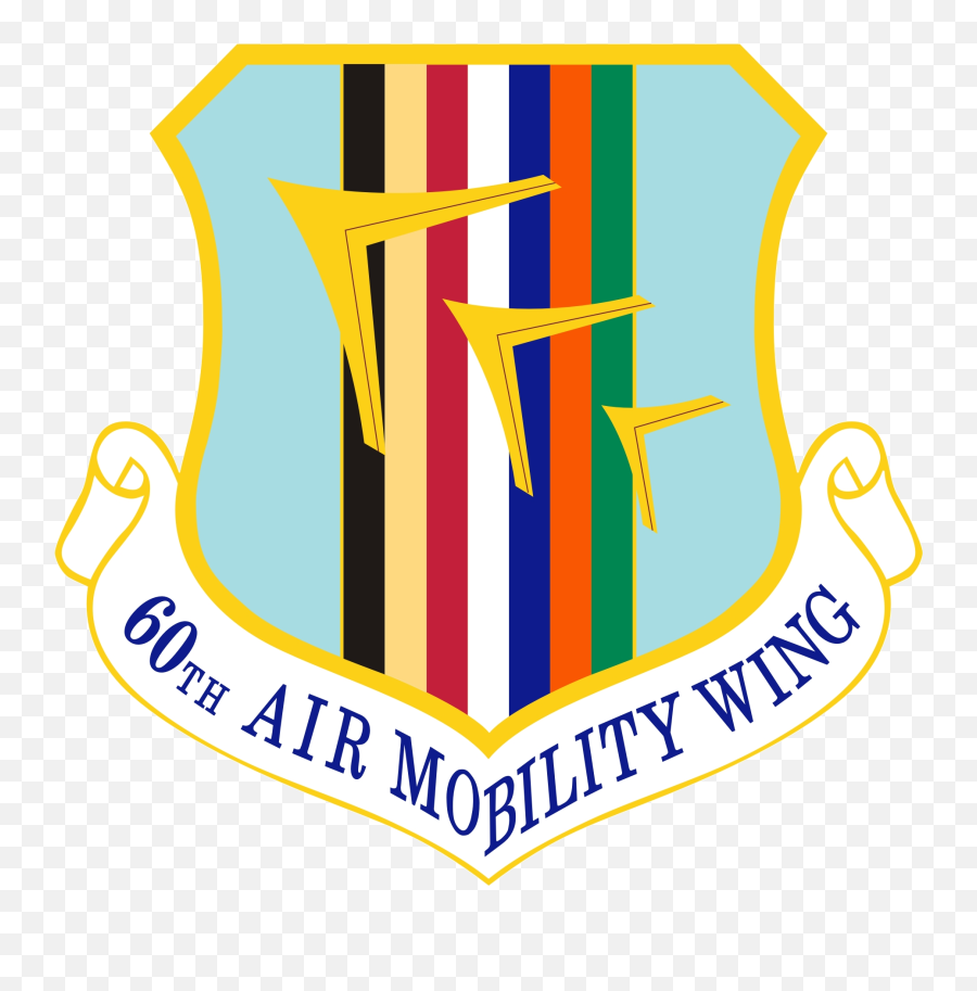 60th Air Mobility Wing - 60th Air Mobility Wing Png,Shield With Wings ...