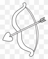 Download Hd Drawn Heart Bow And Arrow - Arow Clipart Black White png