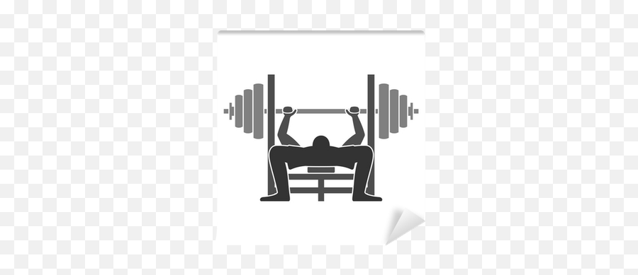 Bench Press Icon Wall Mural Pixers - Barbell Png,Bench Press Icon