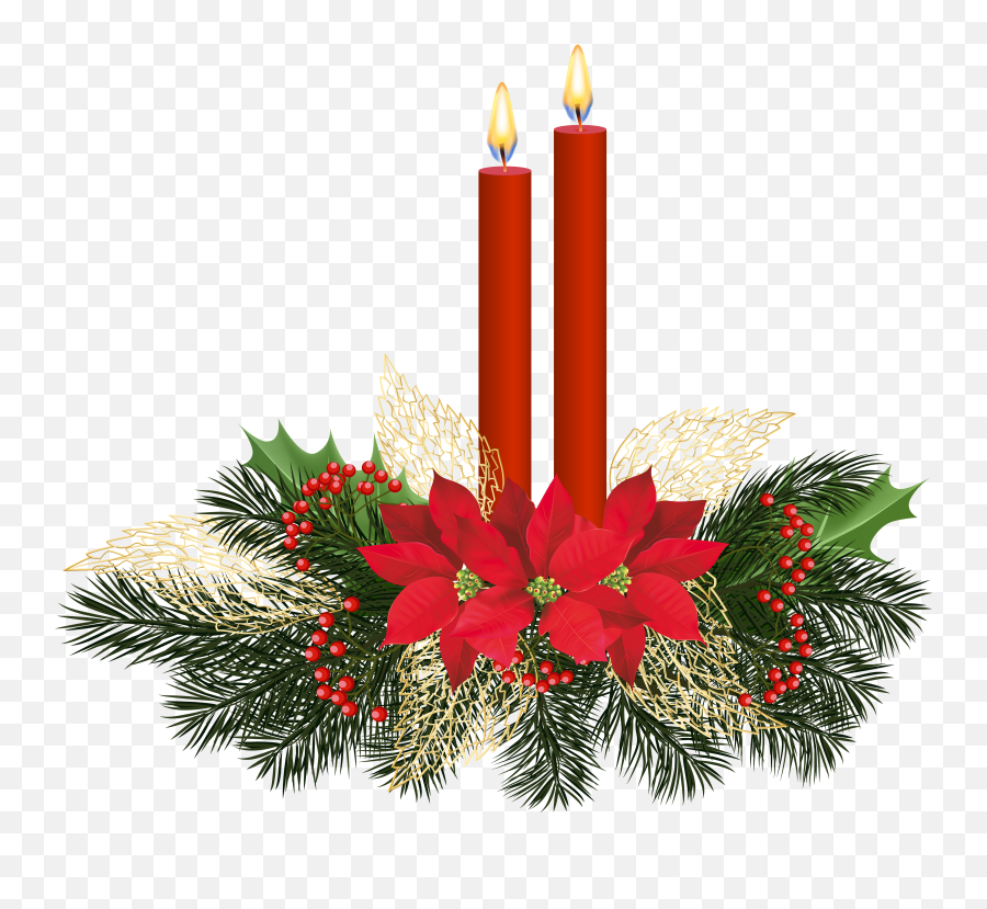 Download Free Png Christmas Candles - Christmas Candle Png Transparent,Christmas Candle Png