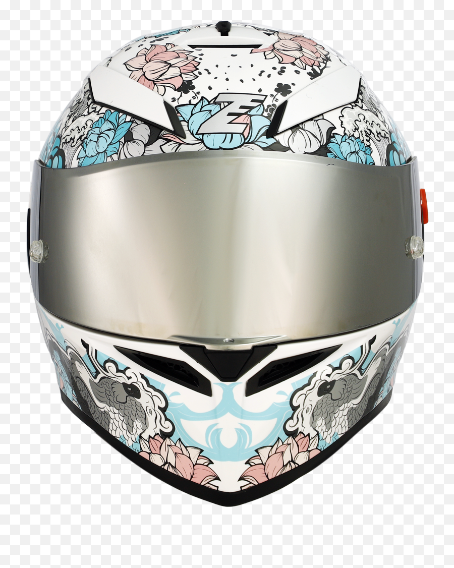 Zebra New And Improved Ym611 3 Sapporo White Green - Motorcycle Helmet Png,New Icon Helmet
