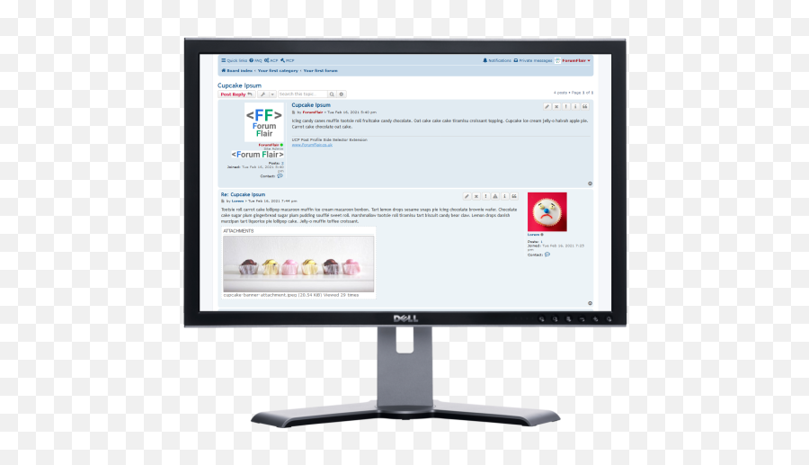 Phpbb U2022 33beta Ucp Post Profile Side Selector Uppss - Transparent Dell Monitor Png,Flair Icon